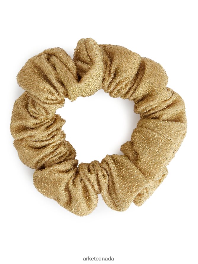ARKET Accessories 4L826J862 Gold Metallic Scrunchie Women