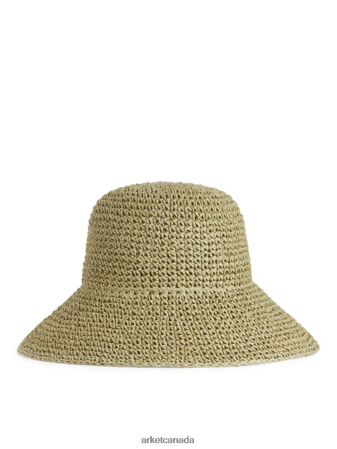 ARKET Accessories 4L826J819 Khaki Green Straw Hat Women