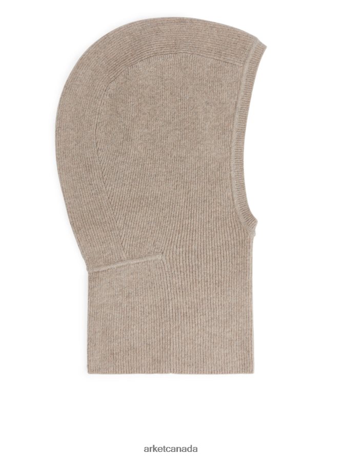 ARKET Accessories 4L826J892 Beige Fitted Cashmere Hood Women
