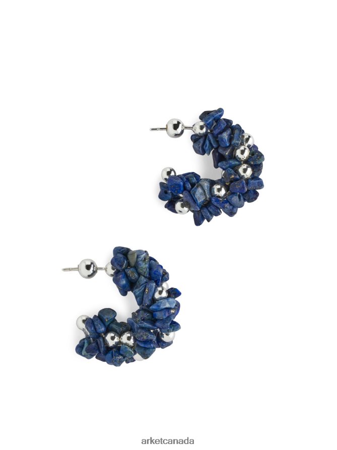 ARKET Accessories 4L826J777 Blue Gemstone Hoops Women