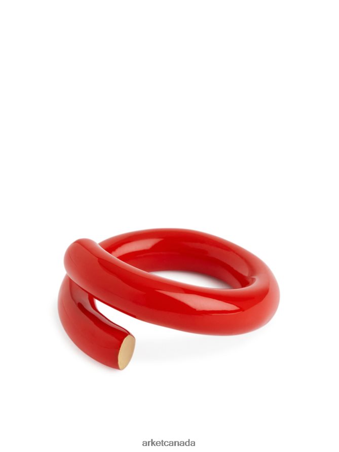 ARKET Accessories 4L826J792 Red Enamel Open Ring Women