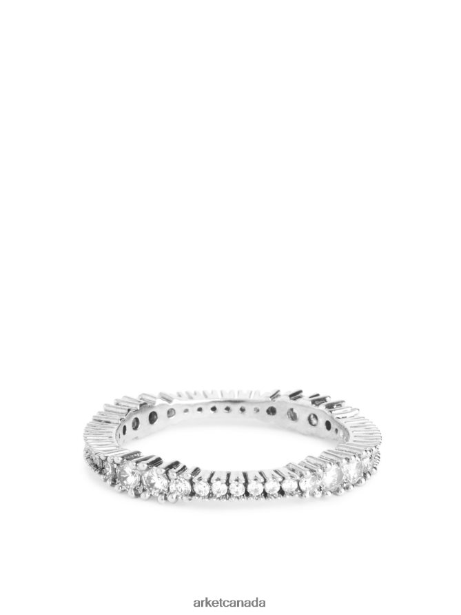 ARKET Accessories 4L826J796 Silver Rhinestone Ring Women