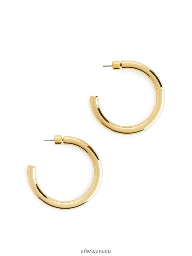 ARKET Accessories 4L826J803 Gold Gold-Plated Hoops Women