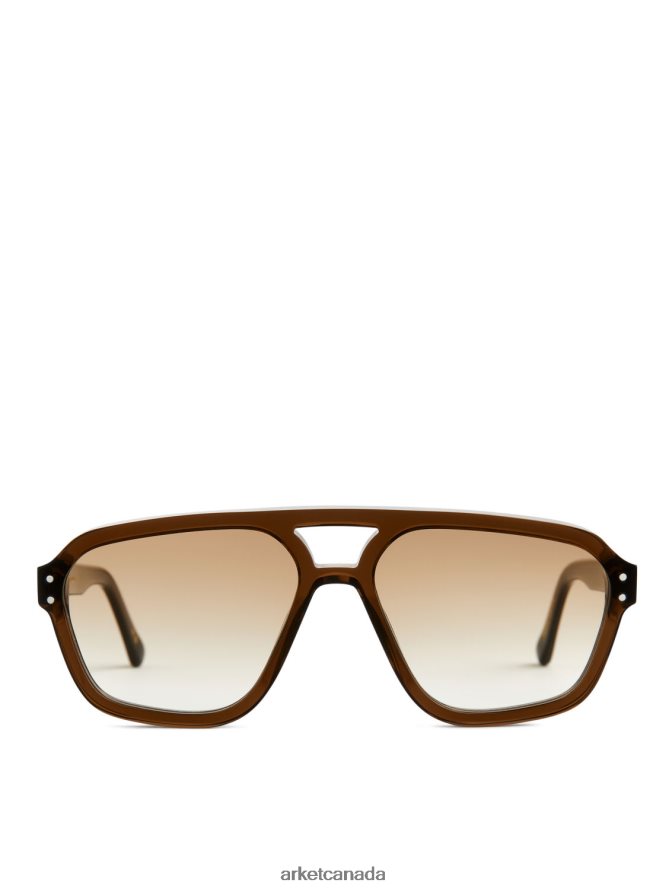 ARKET Accessories 4L826J636 Brown Monokel Jet Sunglasses Women