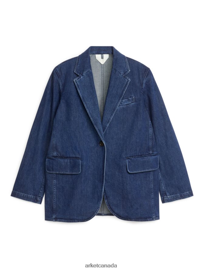 ARKET Clothing 4L826J491 Blue Oversized Denim Blazer Women