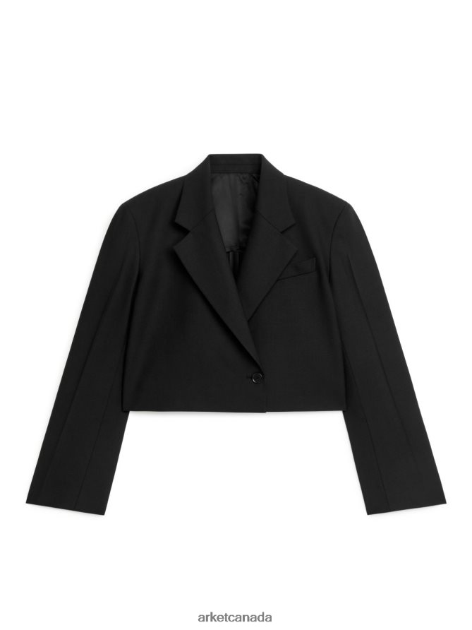 ARKET Clothing 4L826J496 Black Cropped Blazer Women