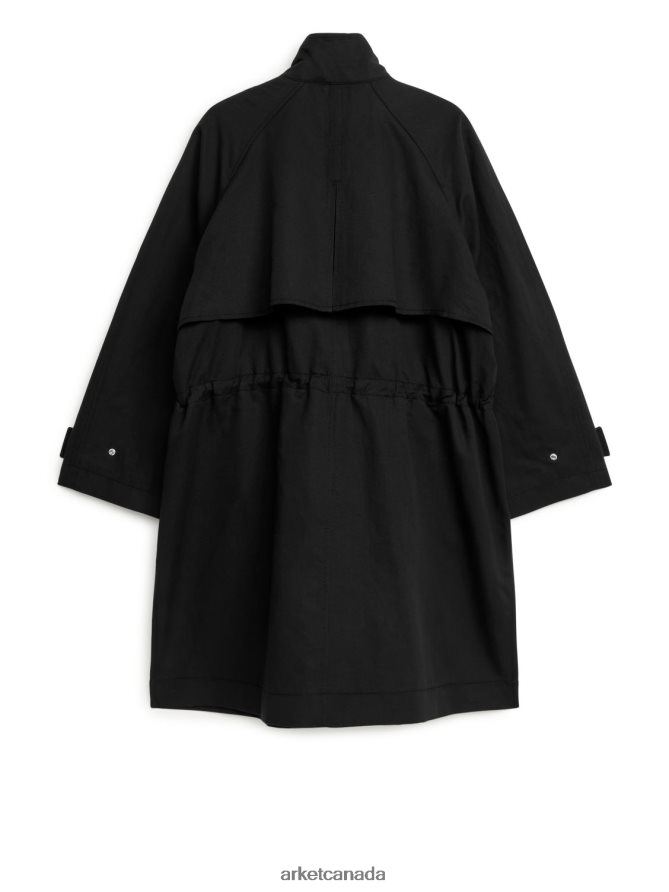 ARKET Clothing 4L826J462 Black Drawstring Jacket Women