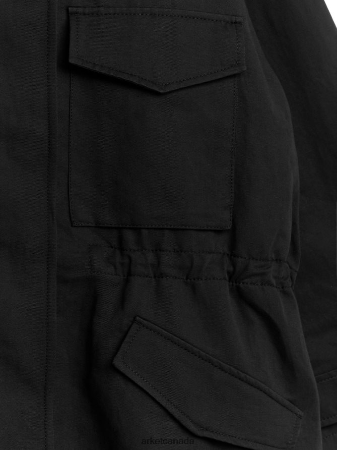 ARKET Clothing 4L826J462 Black Drawstring Jacket Women