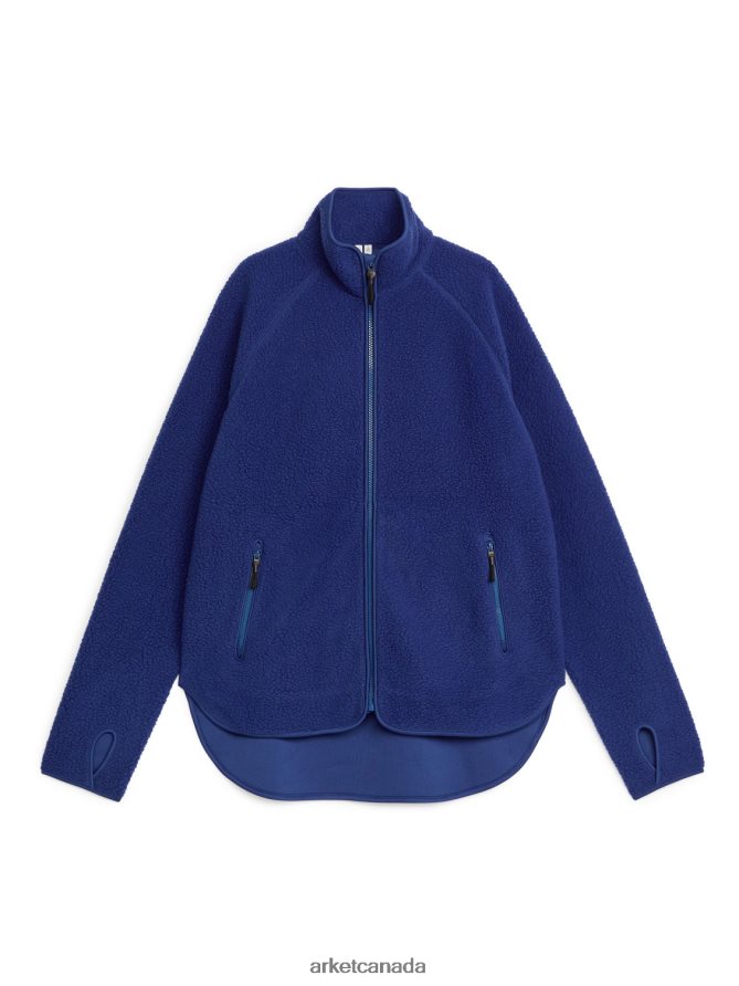ARKET Clothing 4L826J470 Blue Fleece Zip Jacket Women