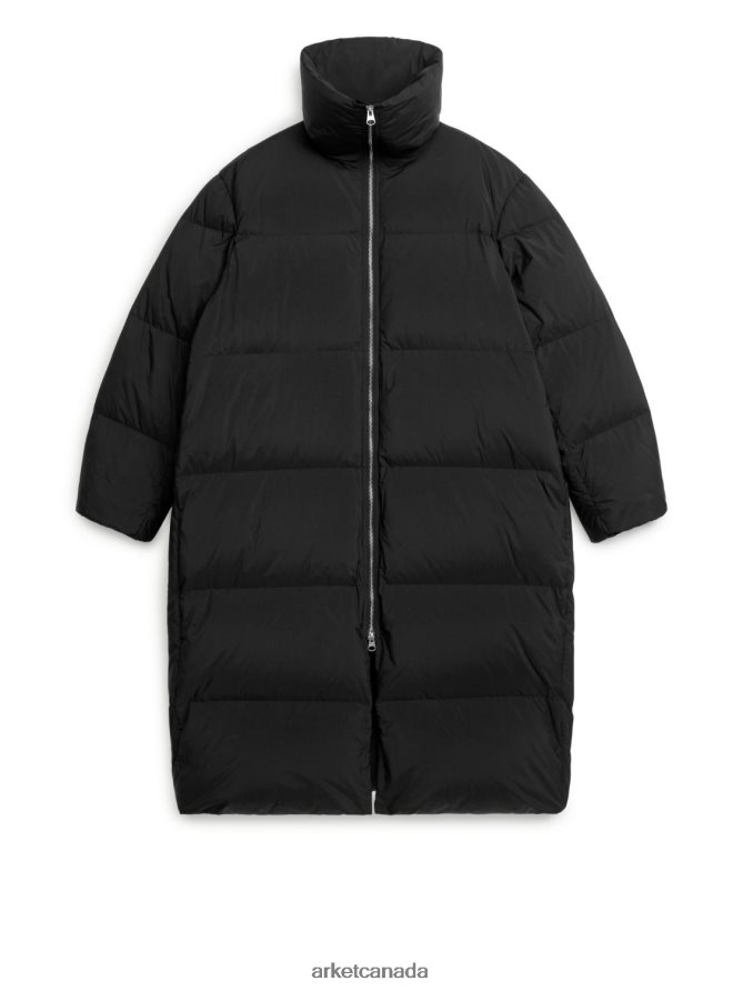 ARKET Clothing 4L826J474 Black Oversized Down Coat Women