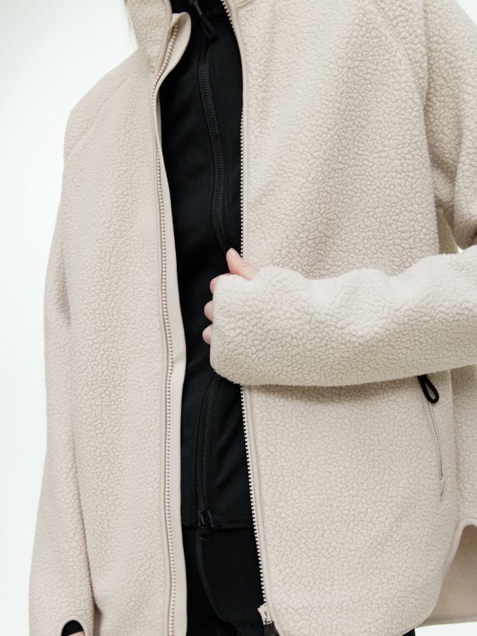 ARKET Clothing 4L826J481 Off White Fleece Zip Jacket Women