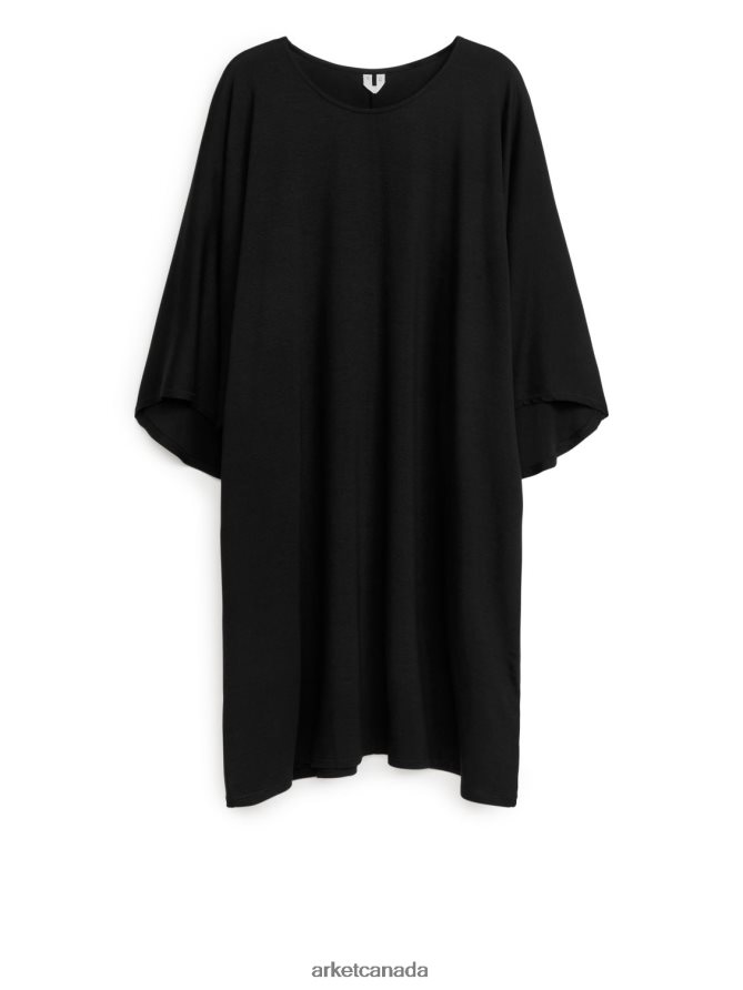 ARKET Clothing 4L826J106 Black Lyocell Jersey Dress Women
