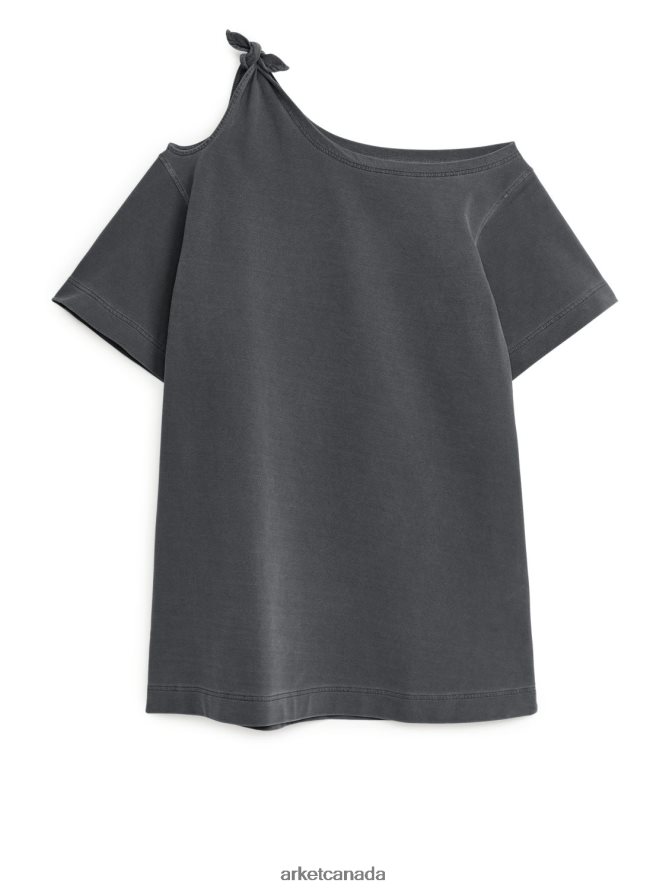 ARKET Clothing 4L826J107 Washed Black Relaxed Cotton Dress Women