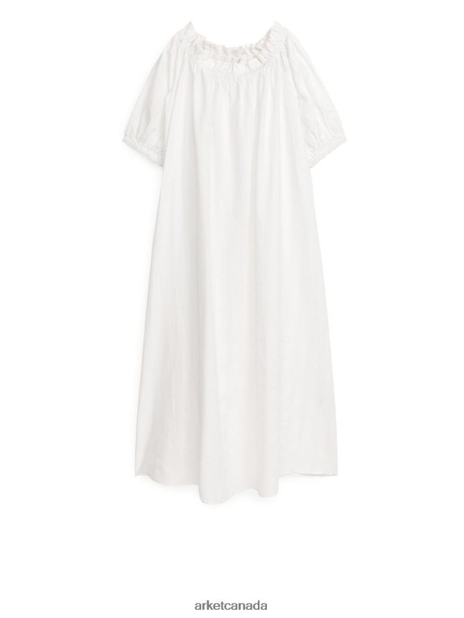 ARKET Clothing 4L826J109 White Off Shoulder Maxi Dress Women