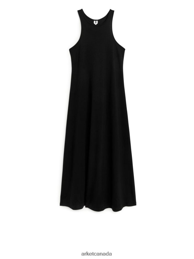ARKET Clothing 4L826J112 Black Racerback Beach Dress Women
