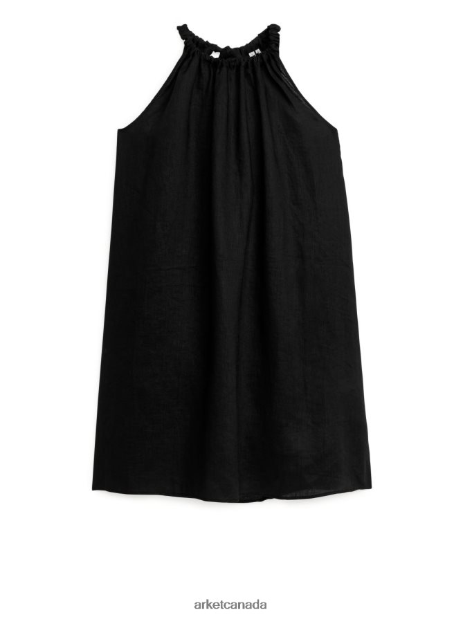 ARKET Clothing 4L826J118 Black Sleeveless Linen Dress Women