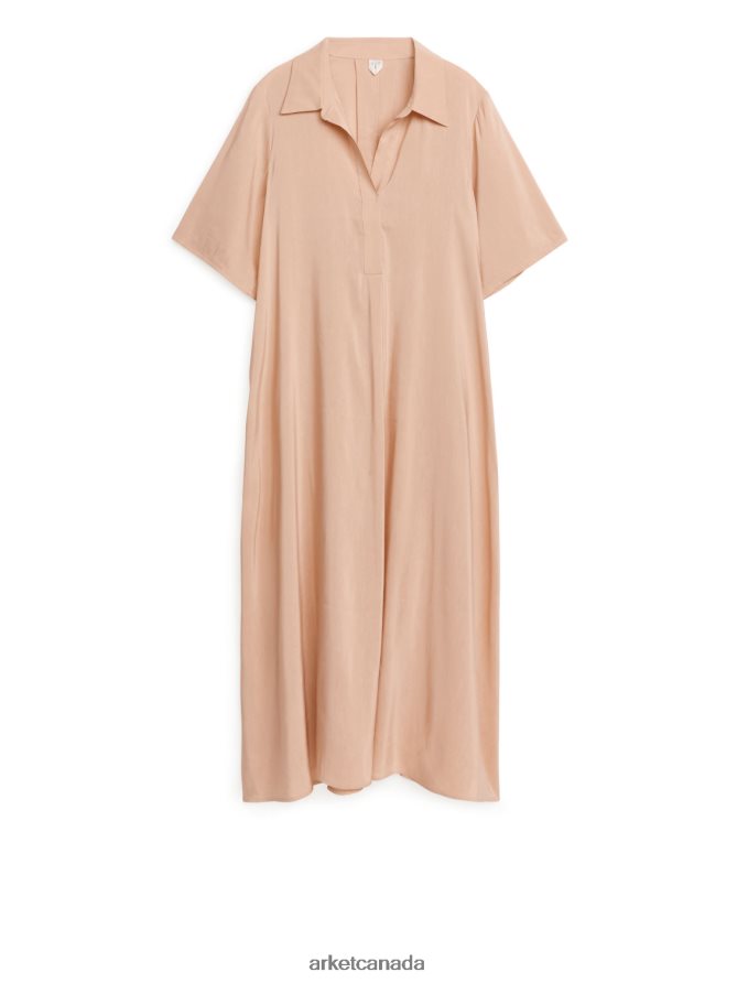 ARKET Clothing 4L826J121 Beige Linen Blend Dress Women