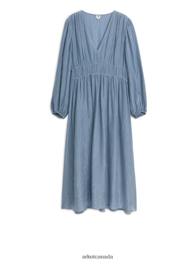 ARKET Clothing 4L826J126 Blue V-Neck Dress Women