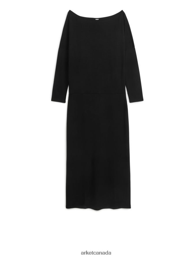 ARKET Clothing 4L826J127 Black Off Shoulder Dress Women