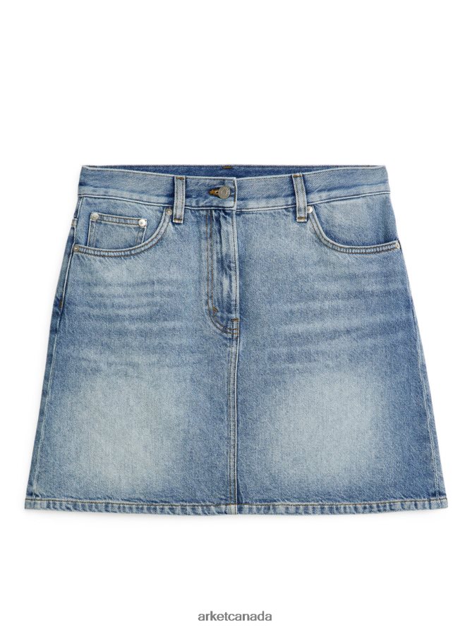 ARKET Clothing 4L826J228 Light Blue Mini Denim Skirt Women
