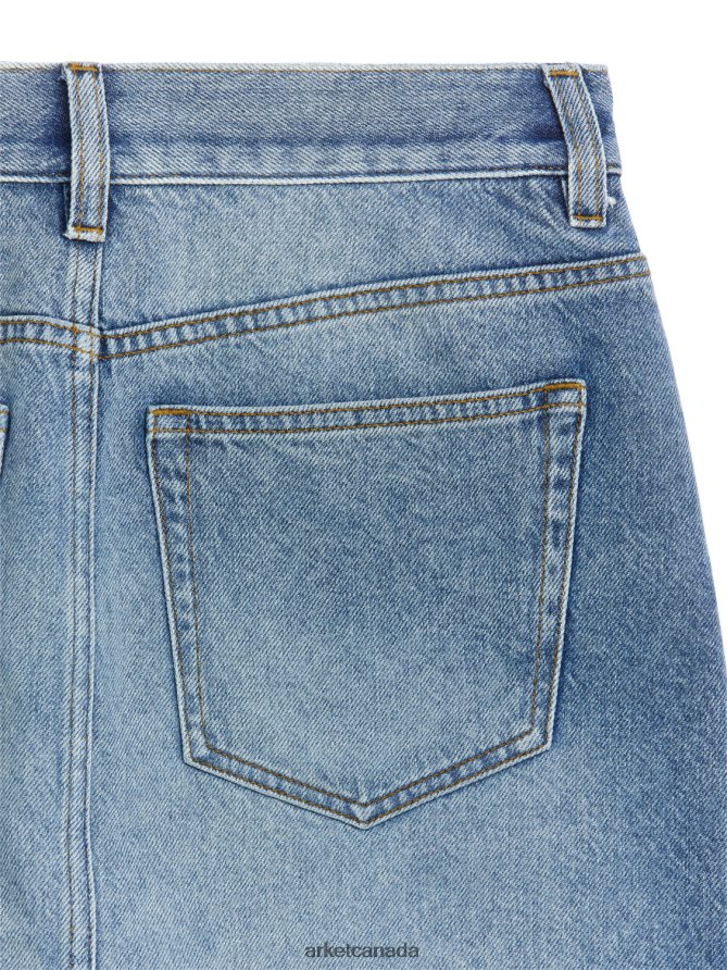 ARKET Clothing 4L826J228 Light Blue Mini Denim Skirt Women
