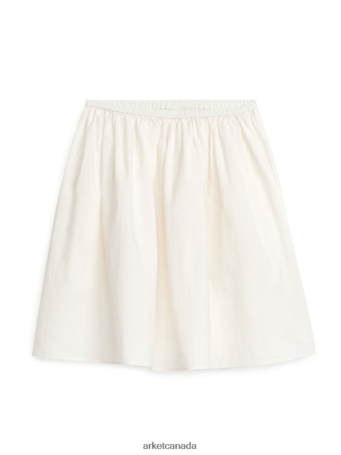 ARKET Clothing 4L826J232 White Cotton Skirt Women