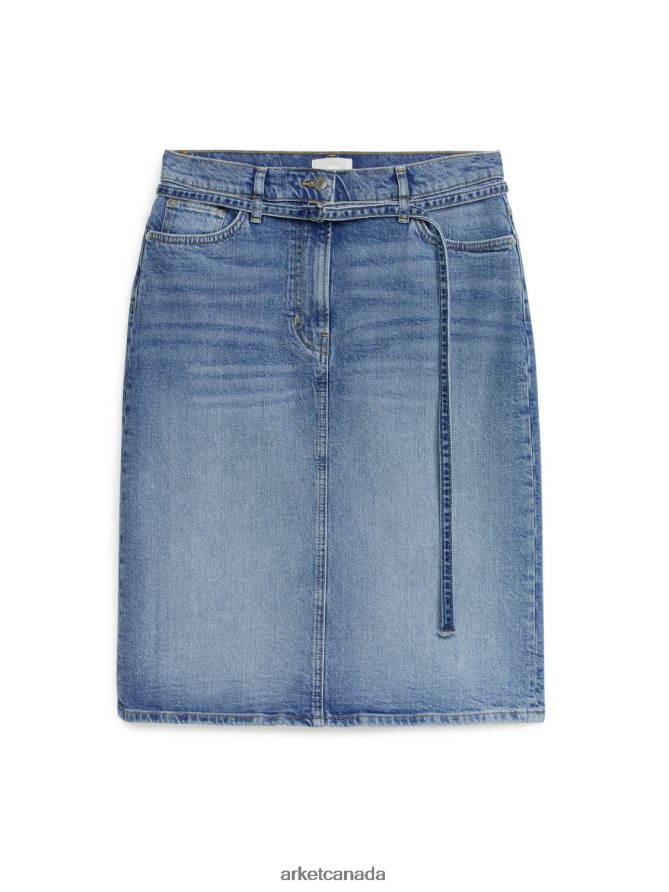 ARKET Clothing 4L826J233 Blue Midi Denim Skirt Women