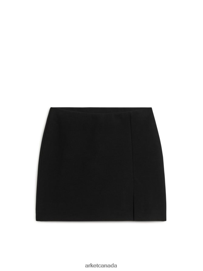 ARKET Clothing 4L826J235 Black Mini Jersey Skirt Women