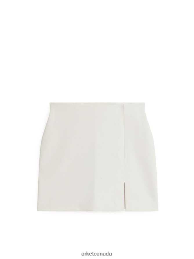 ARKET Clothing 4L826J239 Off White Mini Jersey Skirt Women