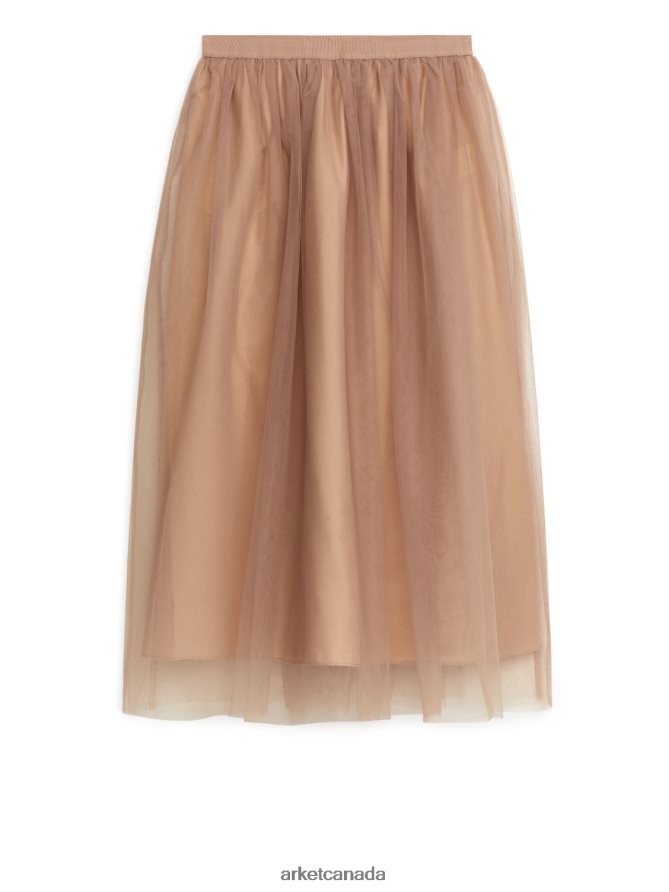 ARKET Clothing 4L826J240 Beige Tulle Skirt Women