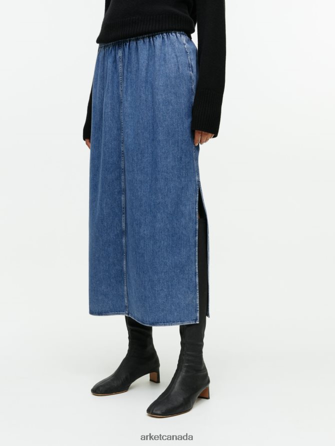 ARKET Clothing 4L826J248 Blue Maxi Denim Skirt Women