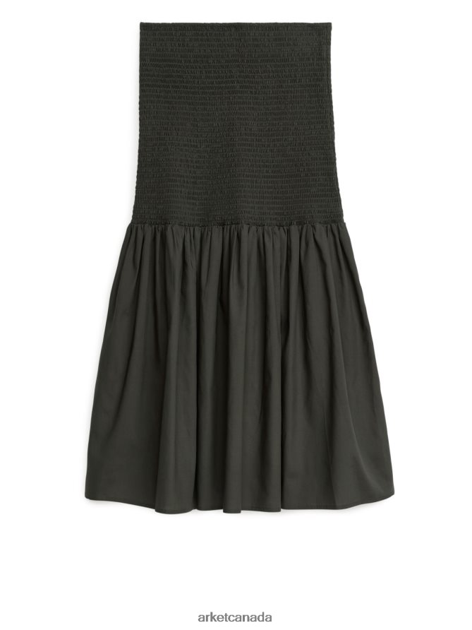 ARKET Clothing 4L826J255 Dark Grey Lyocell Blend Smock Skirt Women