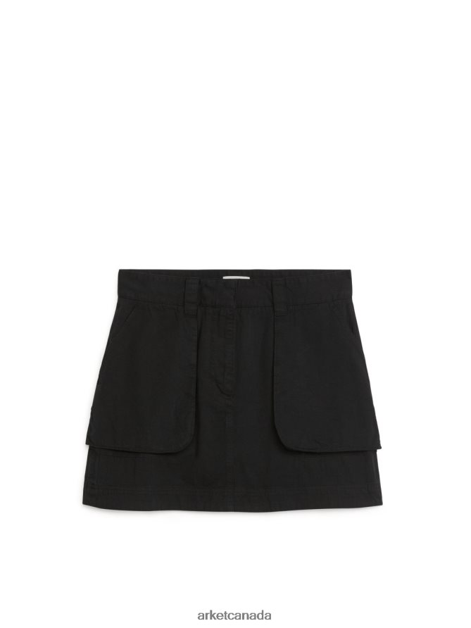 ARKET Clothing 4L826J260 Black Cargo Mini Skirt Women