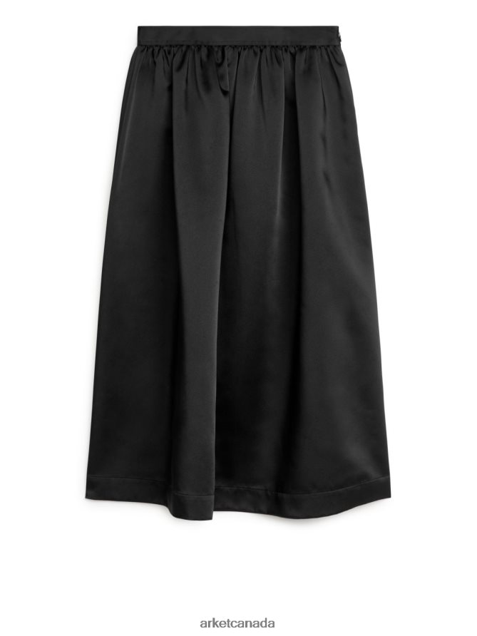 ARKET Clothing 4L826J266 Black Taffeta Skirt Women