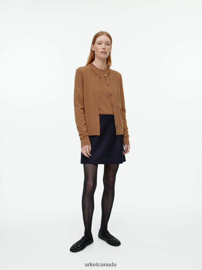 ARKET Clothing 4L826J269 Dark Blue Wool Mini Skirt Women