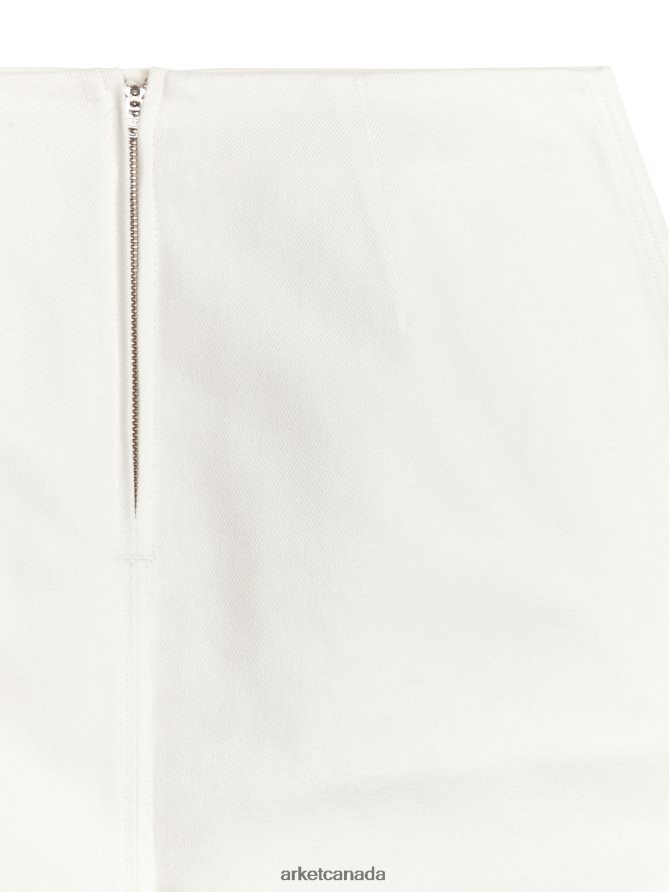 ARKET Clothing 4L826J271 White Cotton Twill Mini Skirt Women