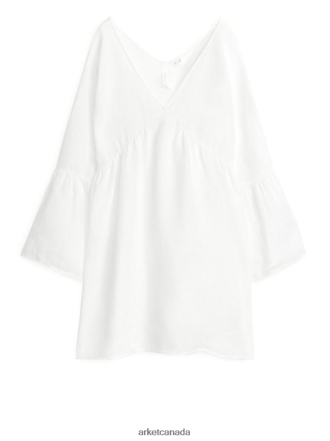 ARKET Clothing 4L826J77 White Linen Dress Women