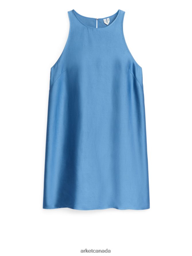 ARKET Clothing 4L826J86 Blue Boxy Mini Dress Women