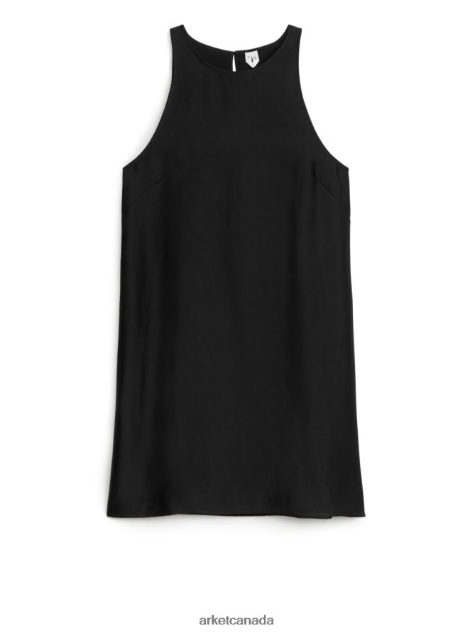 ARKET Clothing 4L826J88 Black Boxy Mini Dress Women