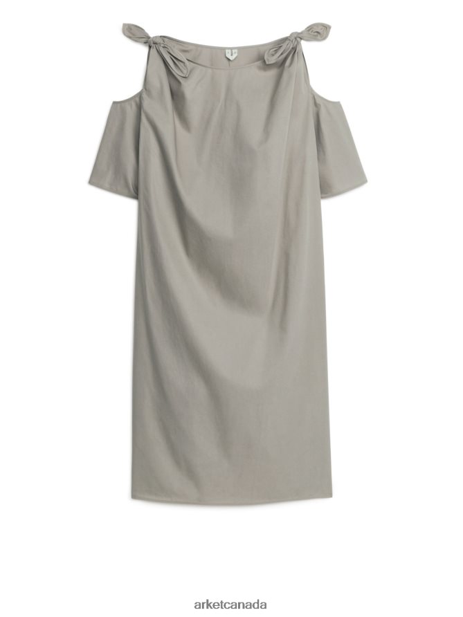 ARKET Clothing 4L826J91 Taupe Cut-Out Midi Dress Women