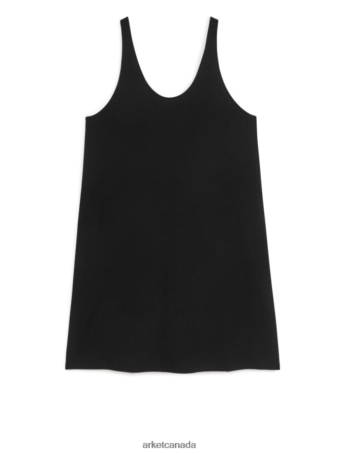 ARKET Clothing 4L826J93 Black Jersey Tank Dress Women
