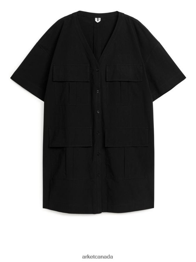 ARKET Clothing 4L826J98 Black Utility Dress Women