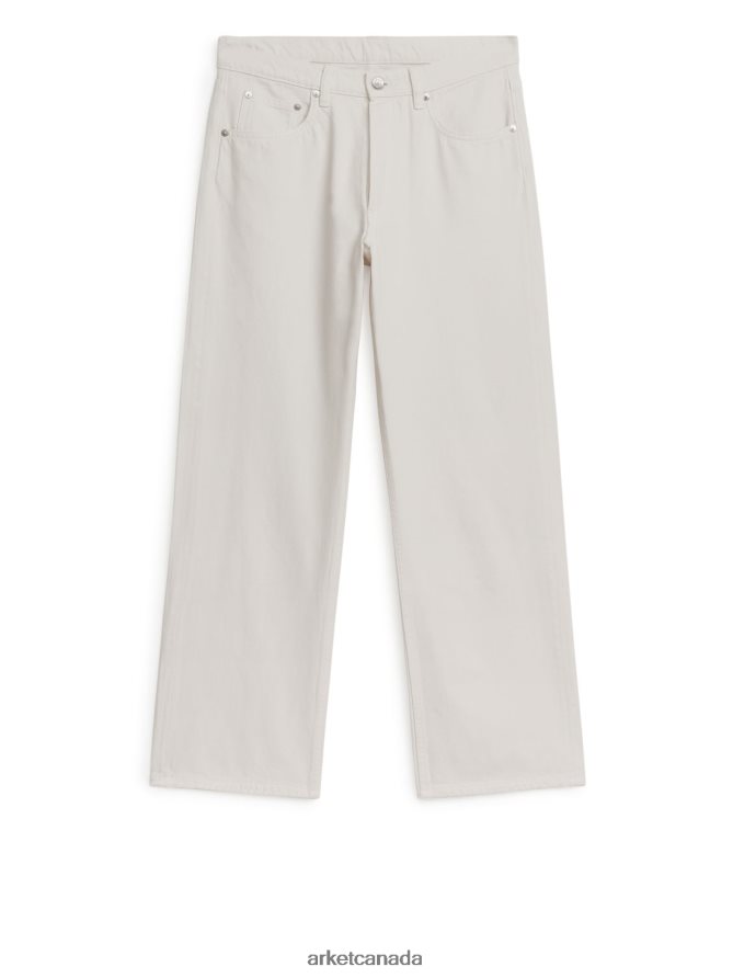 ARKET Clothing 4L826J139 White SHORE Low Relaxed Jeans Women