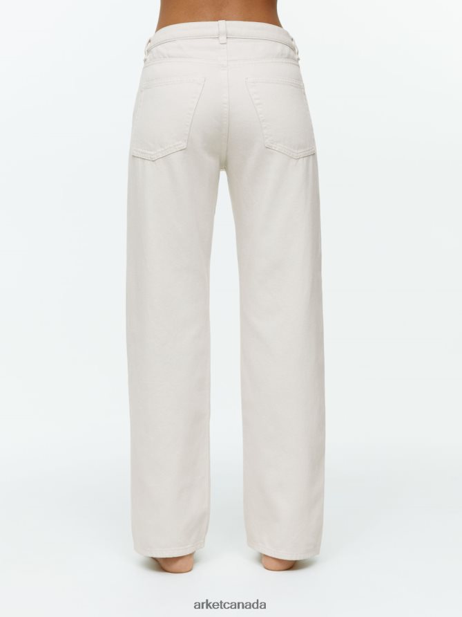 ARKET Clothing 4L826J139 White SHORE Low Relaxed Jeans Women