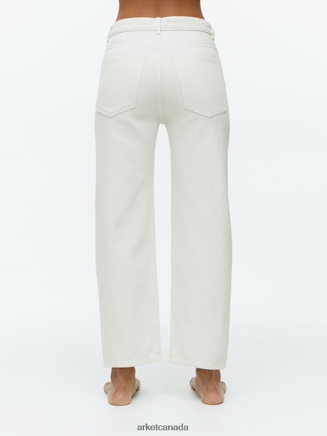 ARKET Clothing 4L826J142 White ROSE CROPPED Straight Jeans Women