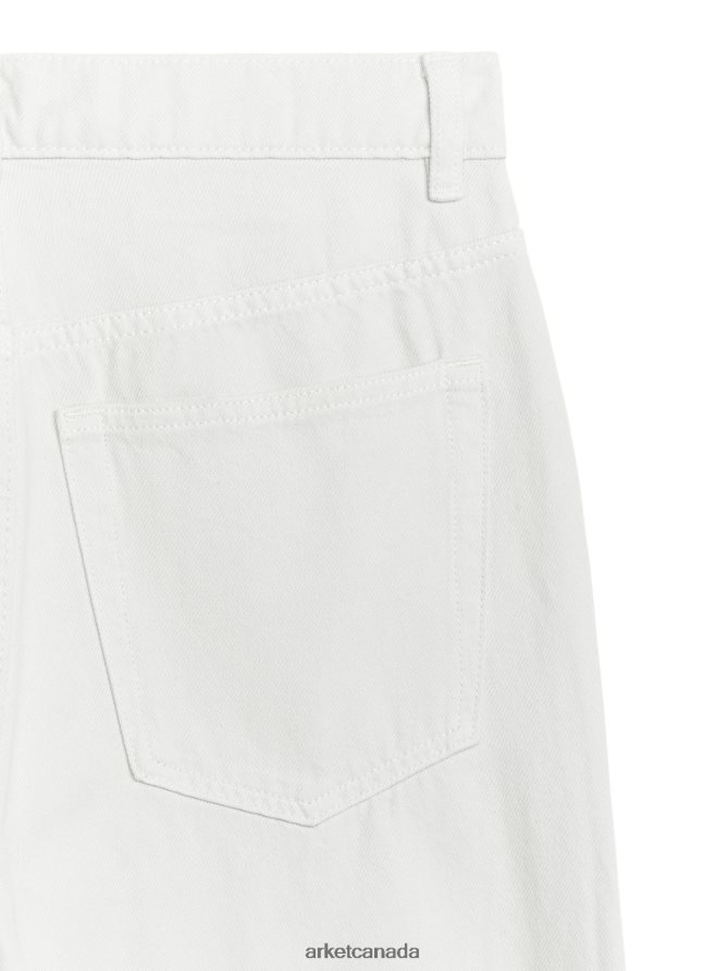 ARKET Clothing 4L826J142 White ROSE CROPPED Straight Jeans Women