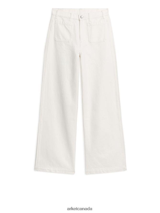 ARKET Clothing 4L826J143 White LUPINE High Flared Jeans Women