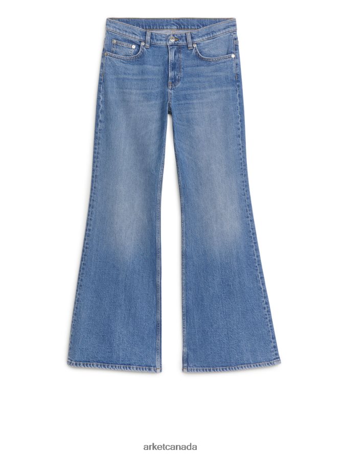 ARKET Clothing 4L826J144 Bright Blue WAVE Slim Flared Stretch Jeans Women