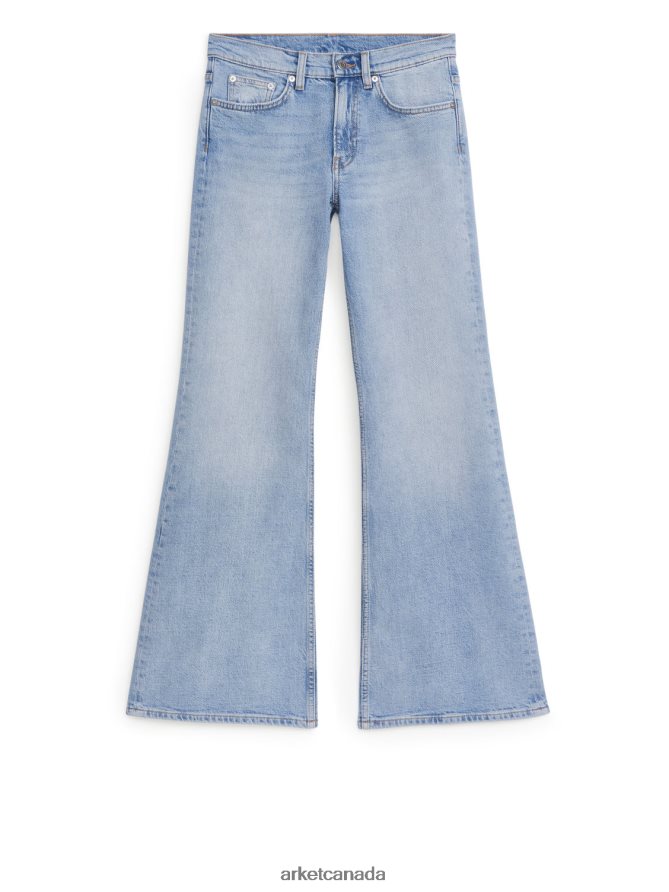 ARKET Clothing 4L826J147 Blue WAVE Slim Flared Stretch Jeans Women