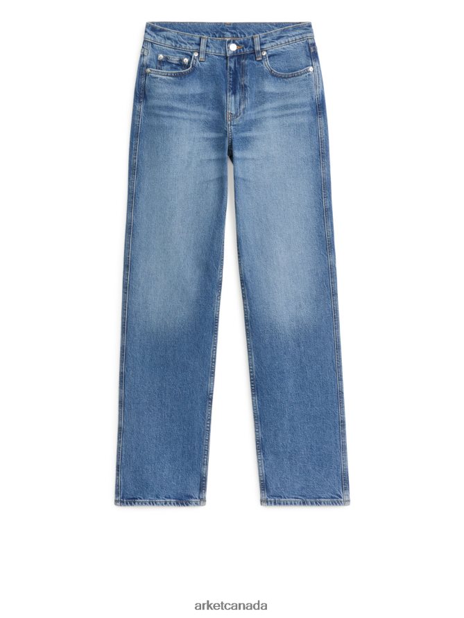 ARKET Clothing 4L826J148 Medium Blue DAHLIA Straight Stretch Jeans Women